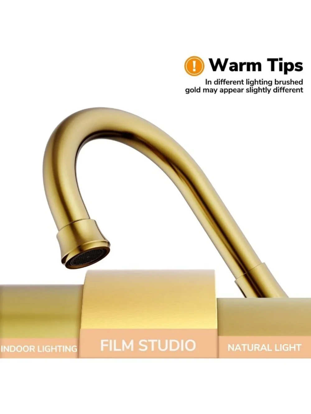 Brushed Gold 2-Handle Bathroom Faucet, 4-Inch Centerset, Lead-Free Design
